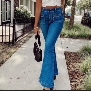 American Eagle Next Level Stretch Super Hi-Rise Flare Jeans